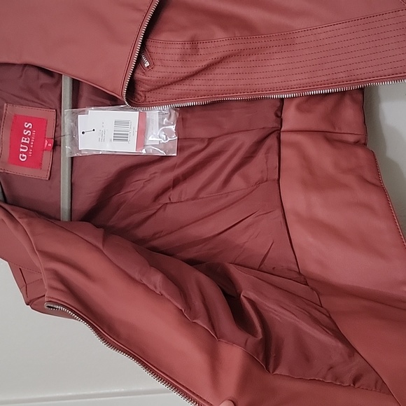 NWT Guess Women's Faux Leather Jacket Size Small - Picture 7 of 9